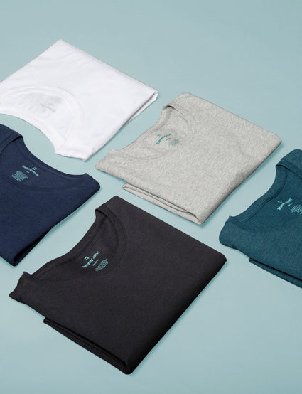 Men's Second Skin Crew Neck Tee Spring 5 Pack