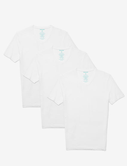 Second Skin High V-Neck Undershirt 3 Pack