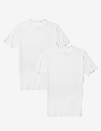 Cotton Basics Crew Neck Stay-Tucked Undershirt 2 Pack