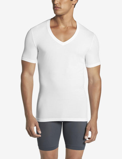 Cool Cotton Deep V-Neck Stay-Tucked Undershirt 2.0