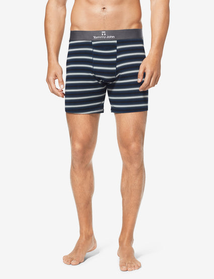 Second Skin Dark Titanium Stripe Relaxed Fit Boxer