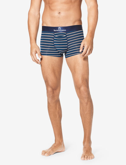 Second Skin Dress Blues Titanium Stripe Square Cut