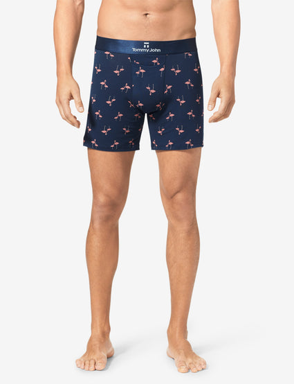 Second Skin Flamingo Print Relaxed Fit Boxer