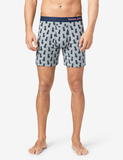Cool Cotton Pineapple Print Relaxed Fit Boxer