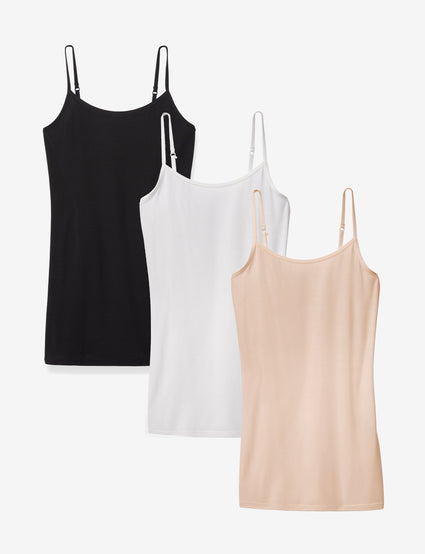 Women's Second Skin Stay-Tucked Camisole 3 Pack