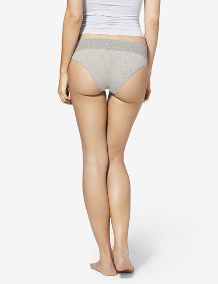 Women's Cool Cotton Lace Waist Cheeky