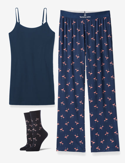 Women's Lounge Flamingo Print Pack