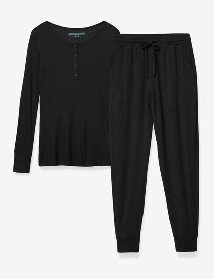 Women's Black Jogger Lounge Set