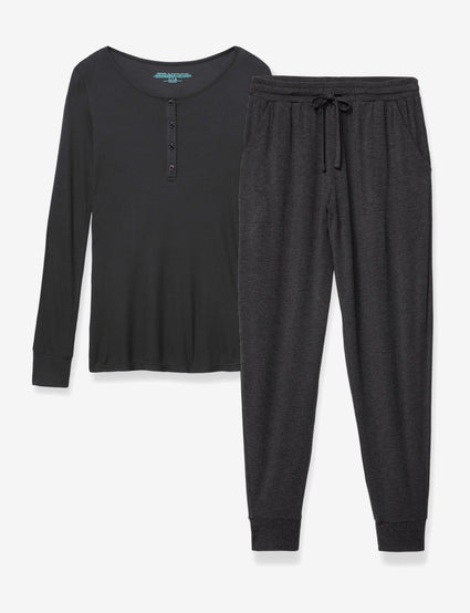 Women's Charcoal Heather Jogger Lounge Set