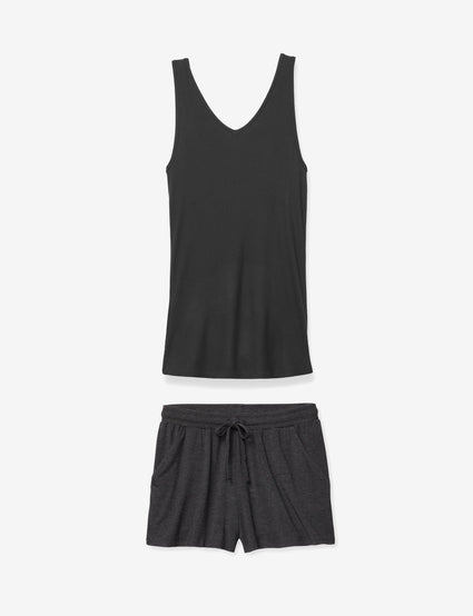 Women's Charcoal Heather Short Lounge Set