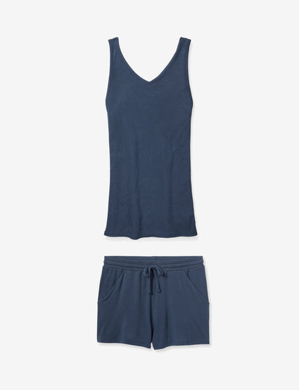 Women's Dress Blues Heather Short Lounge Set