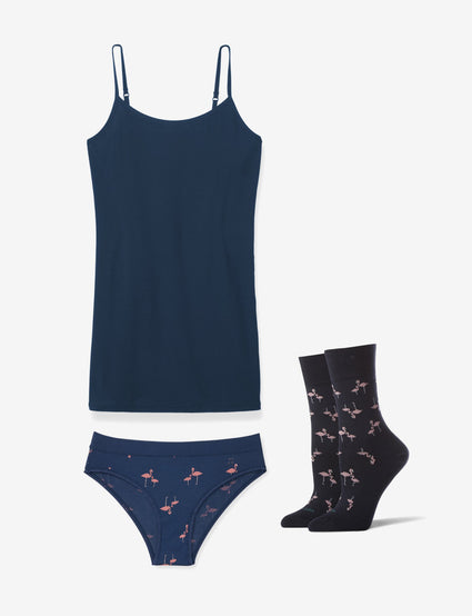 Women's Second Skin Flamingo Print Pack