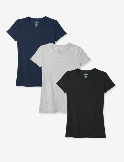Women's Second Skin Tee Crew Neck 3 Pack