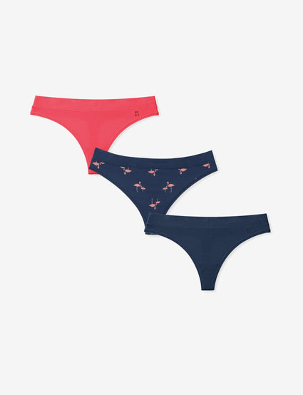 Women's Second Skin Thong Fashion 3 pack