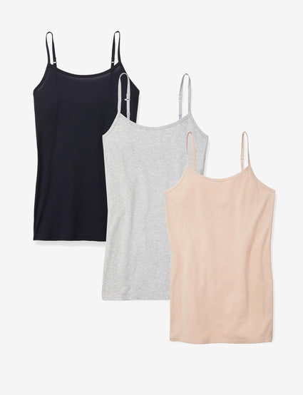 Women's Cool Cotton Stay-Tucked Camisole 3 Pack